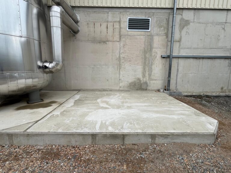 Fundament Pufferspeicher Hackschnitzelheizung